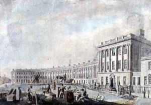 The Completion of the Royal Crescent Bath 1769 by Thomas Malton, Jnr.