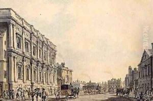 Whitehall with the Birmingham House by Thomas Malton, Jnr.