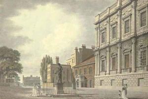 The Banqueting House and the Privy Garden, Whitehall, London by Thomas Malton, Jnr.