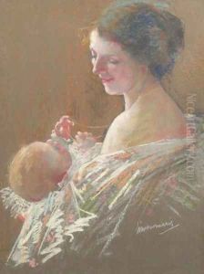 A mother and her child by Willem Maris