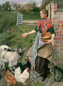 Feeding the Chickens by William Edward Millner