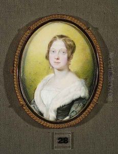 Portrait of Jozefa Dobrzanska by Stanislaw Marszalkiewicz