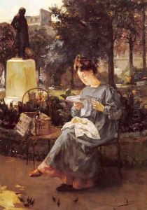 Afternoon in Luxembourg Gardens by Victor Marec