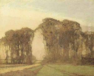 A Road through an Autumnal Grove by Frederick John Mulhaupt