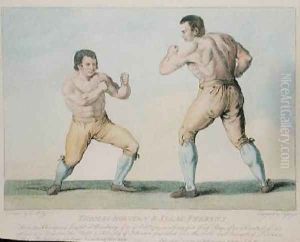 Boxing Match Between Thomas Johnson and Isaac Perrins by Conrad Martin Metz