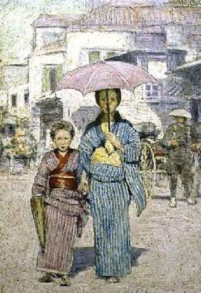 A Japanese Street Scene - view 1