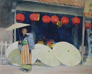 Outside a Japanese Tearoom