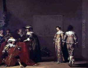 A Music Party 1656 by Jacob Fransz van der Merck