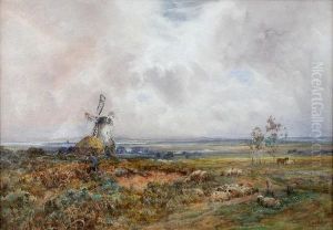Awindmill And A Hayrick By The Sea Awindmill And A Hayrick By The Sea