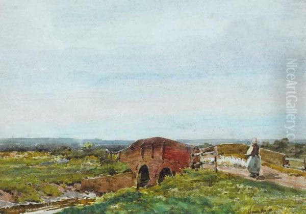 Gooseherd Crossing A Bridge - view 1
