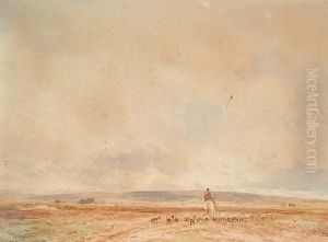 Horse And Rider In A Rural Landscape Horse And Rider In A Rural Landscape