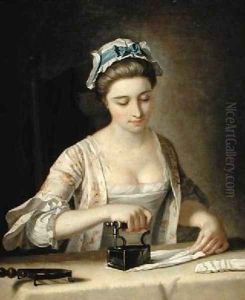 Domestic Employment Ironing by Henry Robert Morland