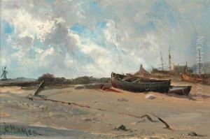 Dutch Fishing Boats by Claude Hayes