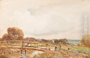 The Footbridge by Claude Hayes