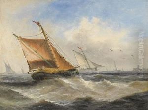 Hafenpartie Mit Segelschiffen