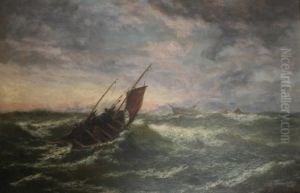 A Lifeboat Approaching A Sinking Ship by Edwin Hayes