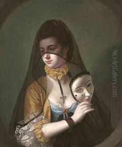 A Lady in a Masquerade Habit by Henry Robert Morland