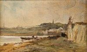Fishing Boat Unloading On The Shore; Wave Study