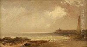Coastal Study With Sailboat In The Foreground by Edwin Hayes