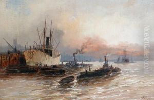 Shipping In The Pool Of London by Edwin Hayes
