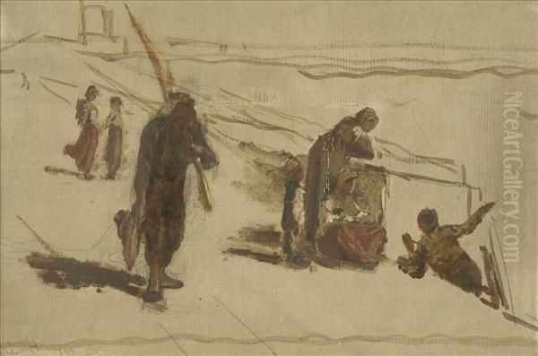 Fisherman And Other Figures - view 1