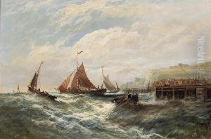 A Stiff Breeze Off Dover by Edwin Hayes