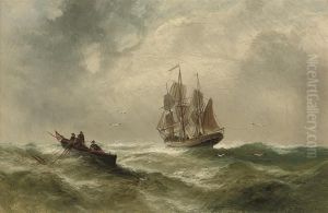Hauling In The Catch by Edwin Hayes