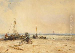 Hauling Boats Ashore by Edwin Hayes