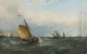 Dutch Boats Off Dover by Edwin Hayes