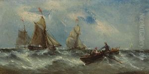 Shipping In Choppy Seas by Edwin Hayes