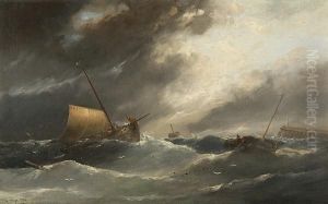 Fishing Boats In Squally Waters
