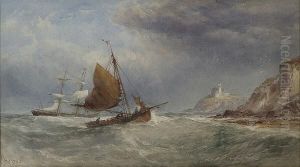 Shipping In Rough Seas Off The Coast, 1870 by Edwin Hayes