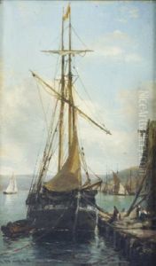 The Quay In Cornwall by Edwin Hayes
