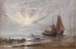 Loading The Boats At Low Tide by Edwin Hayes