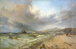 Wreck Of A Vessel On Bray Strand