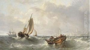 Fishermen Off The Harbour Mouth At Margate