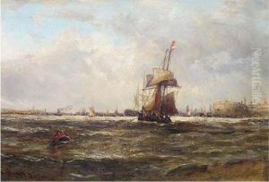 A Schooner Leaving Portsmouth Harbour