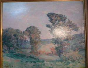 Paysage Aux Arbres Pres Depontoise by Louis Hayet