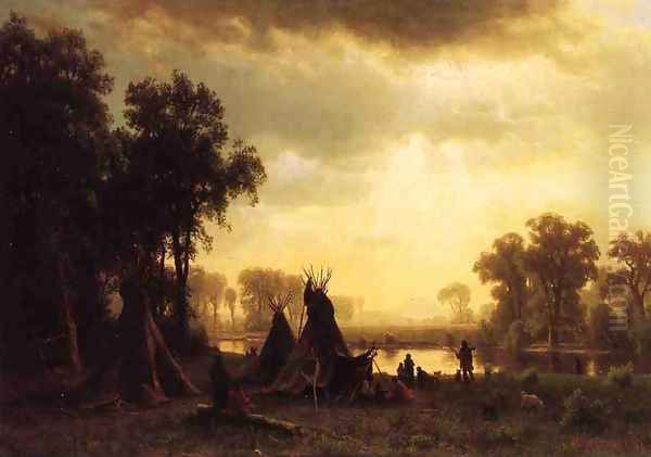 An Indian Encampment - view 1
