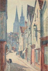 Rue Du Bourg, Chartres by Louis Hayet