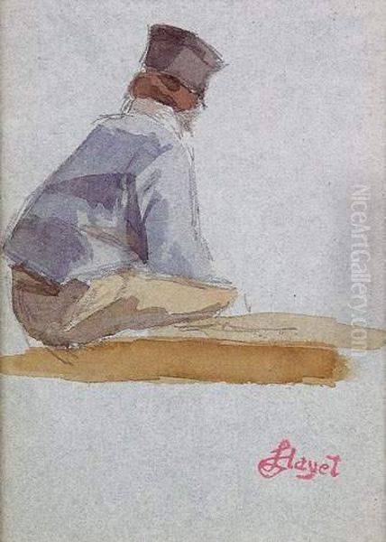 Personnage Assis En Bleu - view 1