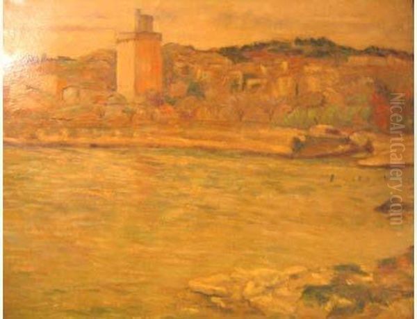 Peinture A La Cire Sur Carton Maroufle Sur Toile - view 1
