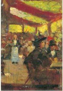 Scene De Cafe by Louis Hayet