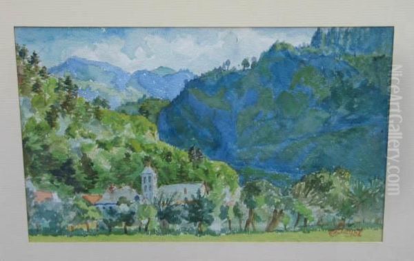 Village Dans Un Paysage - view 1
