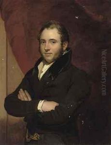 Portrait Of A Gentleman, Half-length, In A Brown Coat With A Blackvelvet Collar