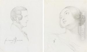 Queen Victoria And Prince Albert by Sir George Hayter