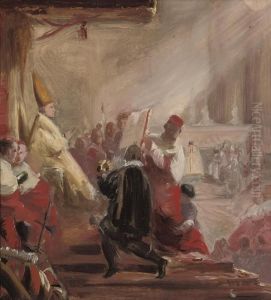 A Bishop Enthroned by Sir George Hayter