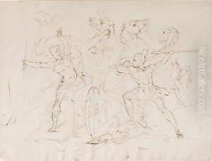Oedipe Tuant Son Pere Laius by Sir George Hayter