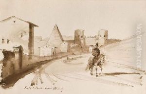 La Porte Saint-paul A Rome by Sir George Hayter