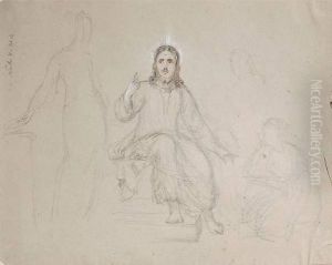 Jesus Entre Marthe Et Marie by Sir George Hayter